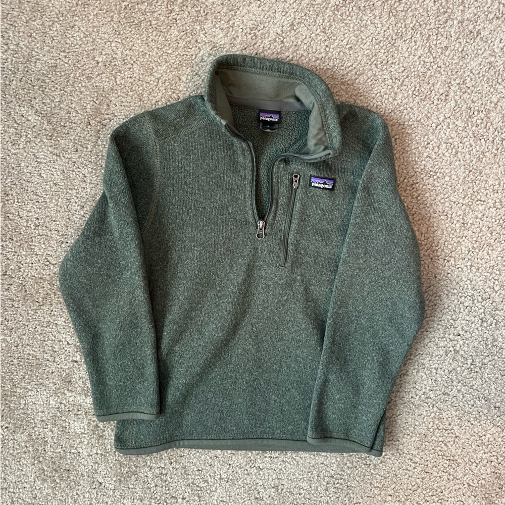 Kids Patagonia Better Sweater 1/4 zip, size small.
